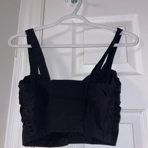 Cropped black cute shirt - Picture 2 of 2